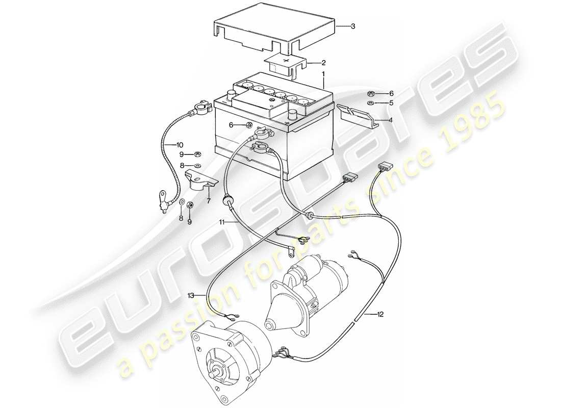 a part diagram from the porsche 924 parts catalogue