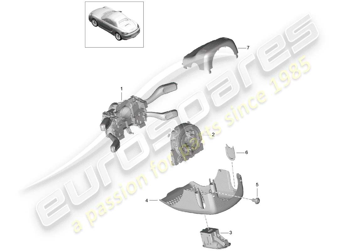 VIEW PARTS DIAGRAMS FROM THE PORSCHE BOXSTER PARTS CATALOGUE a part diagram from the porsche boxster parts catalogue