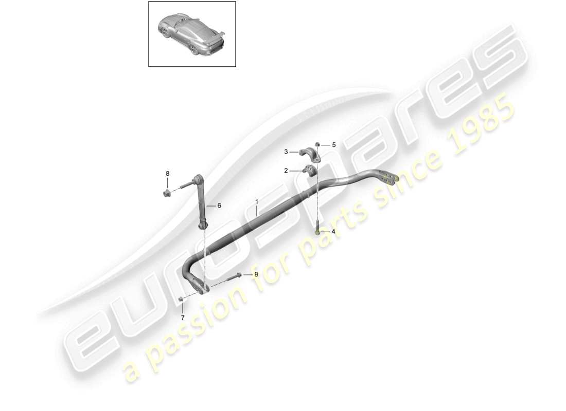 a part diagram from the porsche 991 parts catalogue