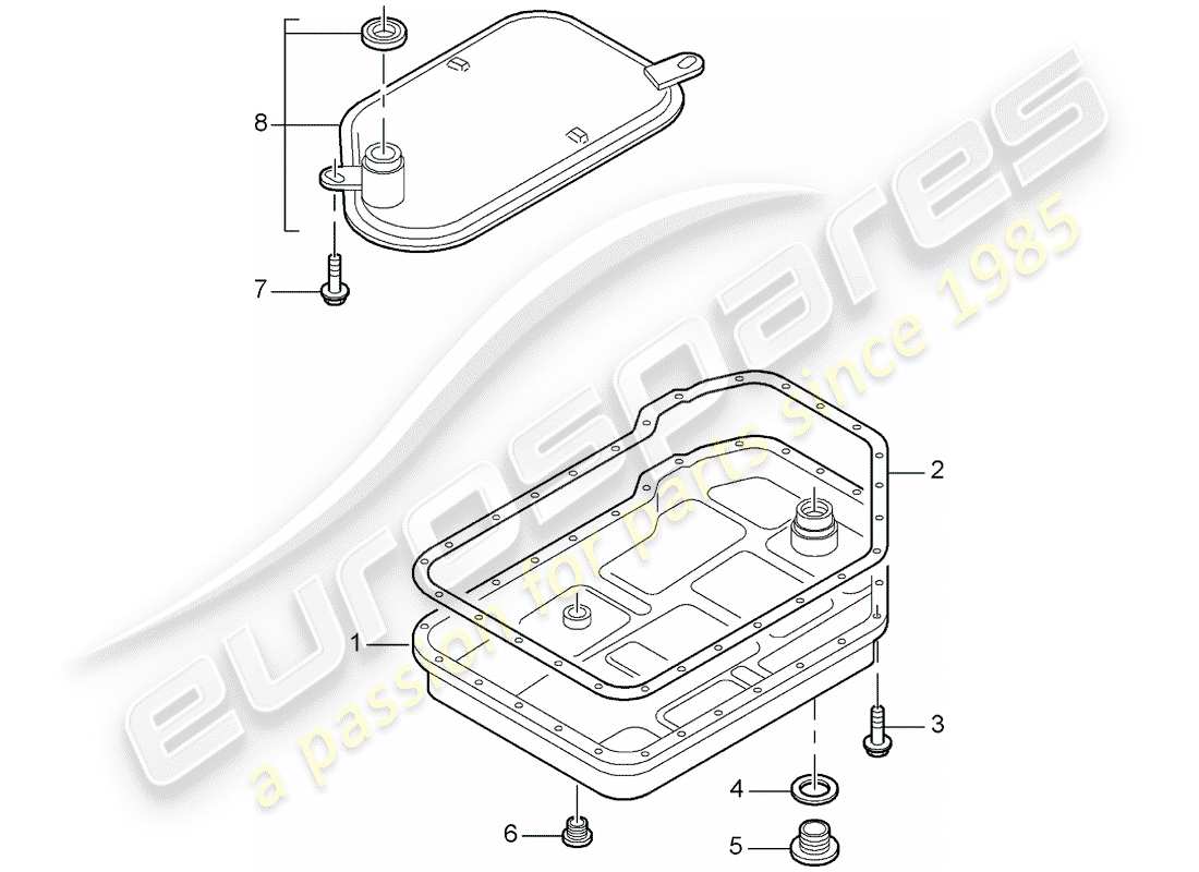 a part diagram from the porsche cayman parts catalogue