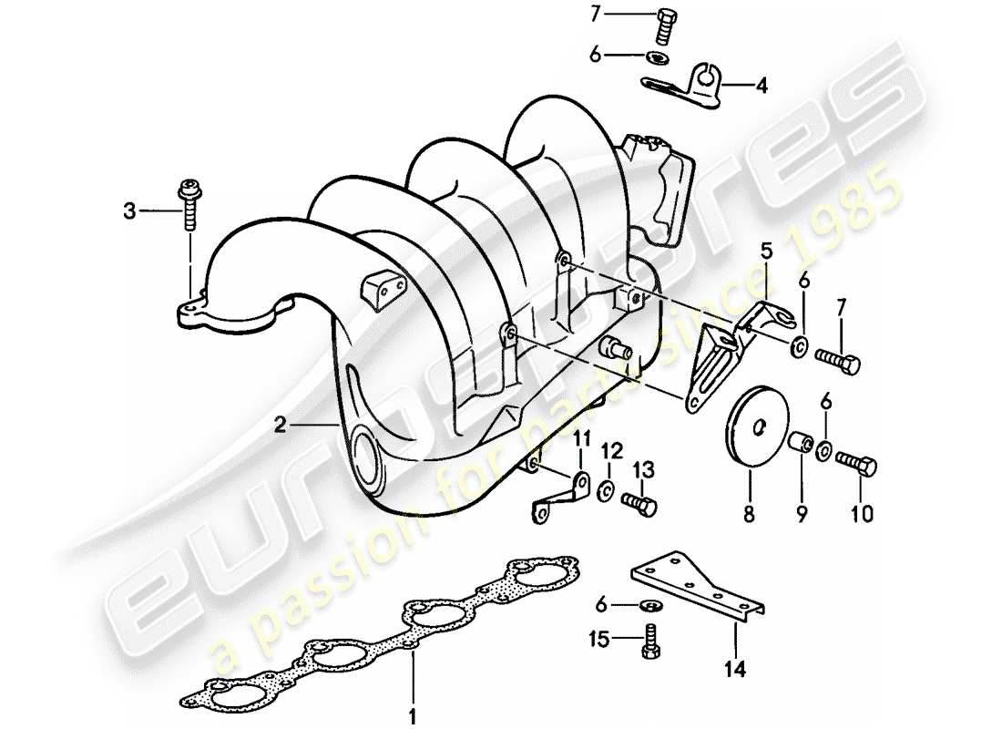 VIEW PARTS DIAGRAMS FROM THE PORSCHE 944 PARTS CATALOGUE a part diagram from the porsche 944 parts catalogue