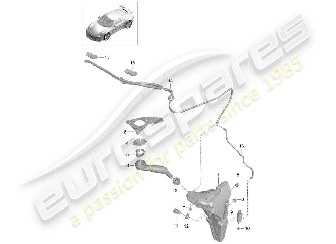 a part diagram from the porsche 991 parts catalogue
