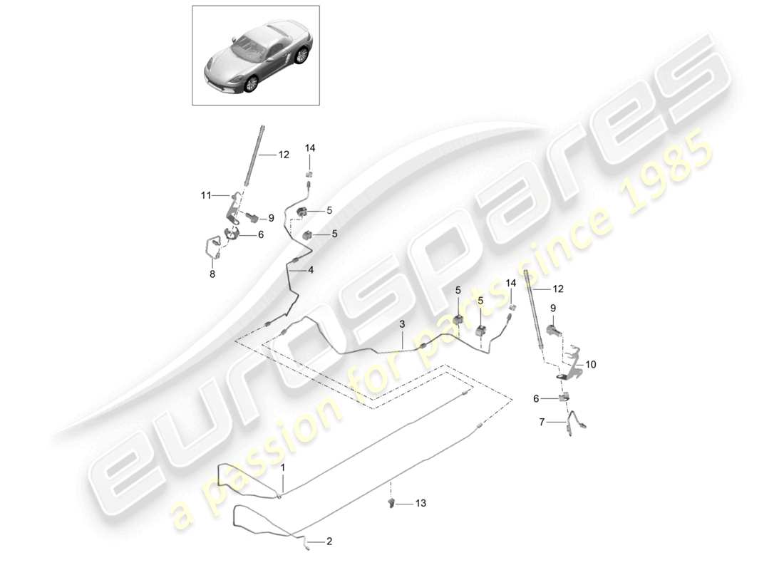 a part diagram from the porsche boxster parts catalogue