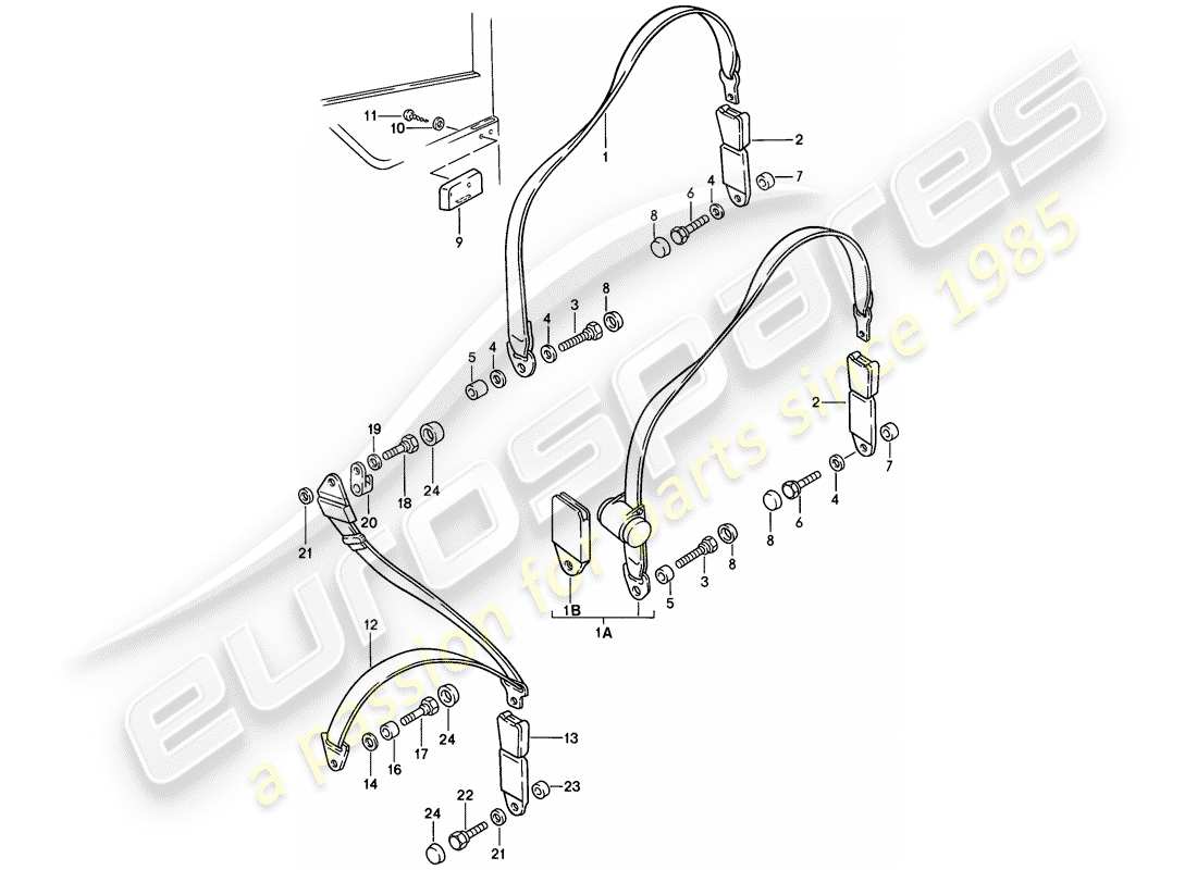 VIEW PARTS DIAGRAMS FROM THE PORSCHE 944 PARTS CATALOGUE a part diagram from the porsche 944 parts catalogue