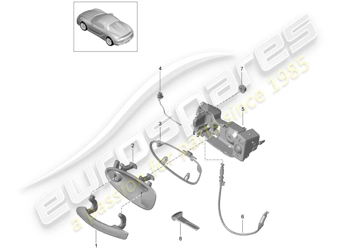 a part diagram from the porsche boxster parts catalogue