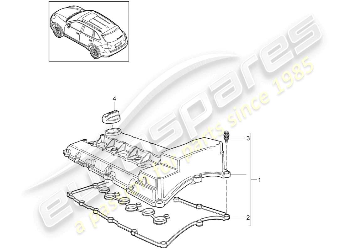 a part diagram from the porsche 2011 (cayenne e2 92a) parts catalogue