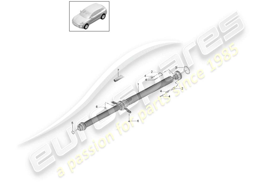 VIEW PARTS DIAGRAMS FROM THE PORSCHE MACAN PARTS CATALOGUE a part diagram from the porsche macan parts catalogue