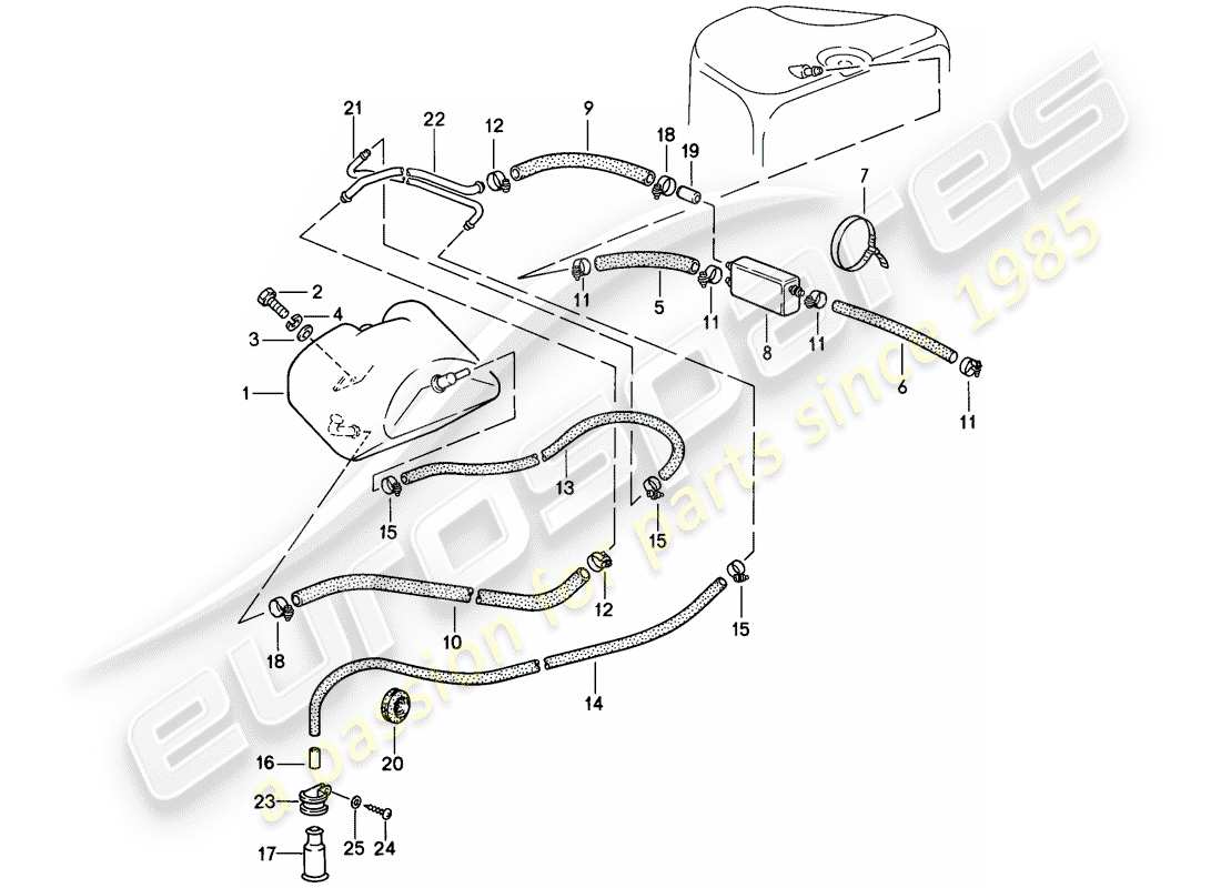 a part diagram from the porsche 911 parts catalogue