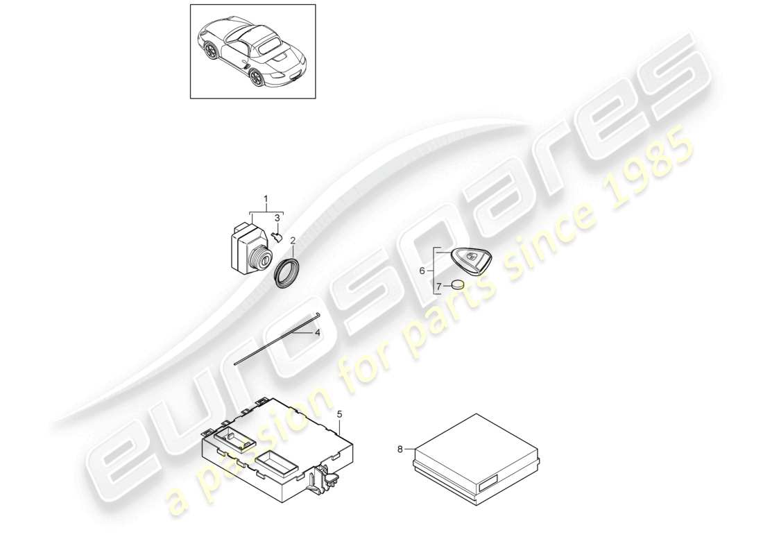 a part diagram from the porsche boxster parts catalogue