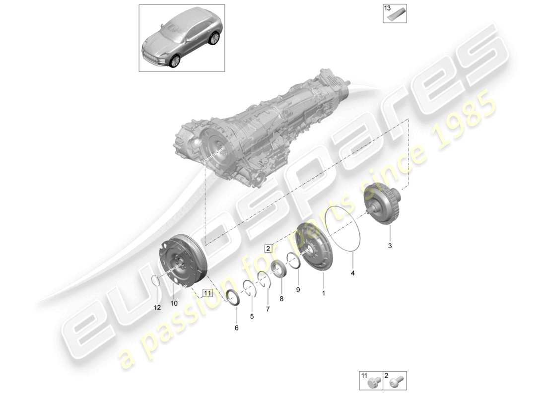 part diagram containing part number pac105347