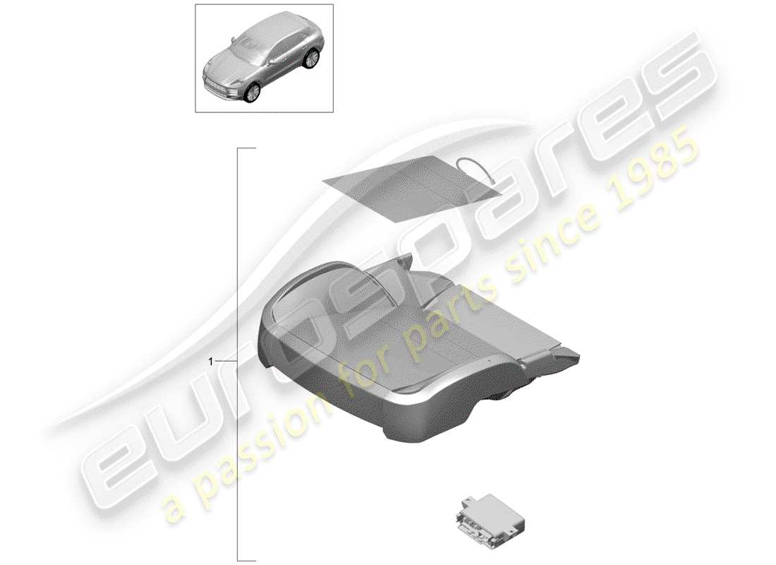 a part diagram from the porsche 2019 (macan) parts catalogue