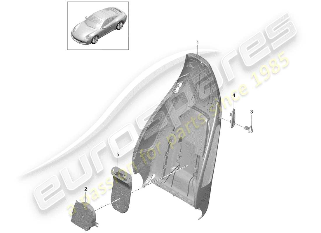 a part diagram from the porsche 991 parts catalogue