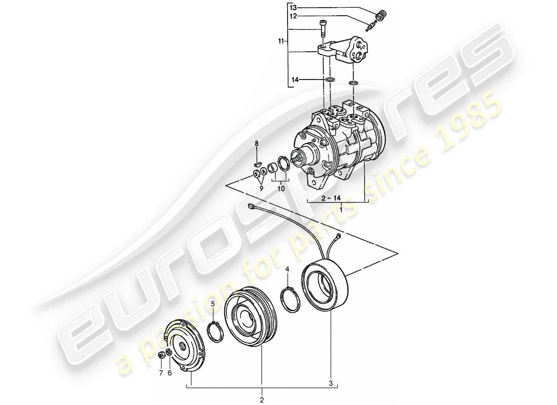 VIEW PARTS DIAGRAMS FROM THE PORSCHE 944 PARTS CATALOGUE a part diagram from the porsche 944 parts catalogue