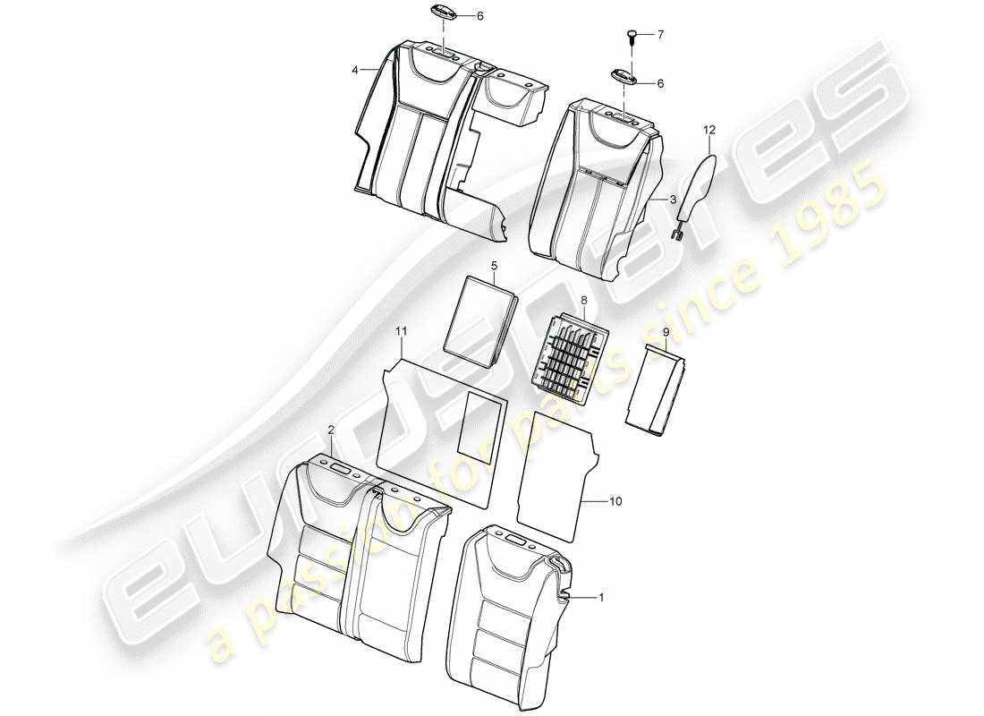 VIEW PARTS DIAGRAMS FROM THE PORSCHE CAYENNE PARTS CATALOGUE a part diagram from the porsche cayenne parts catalogue