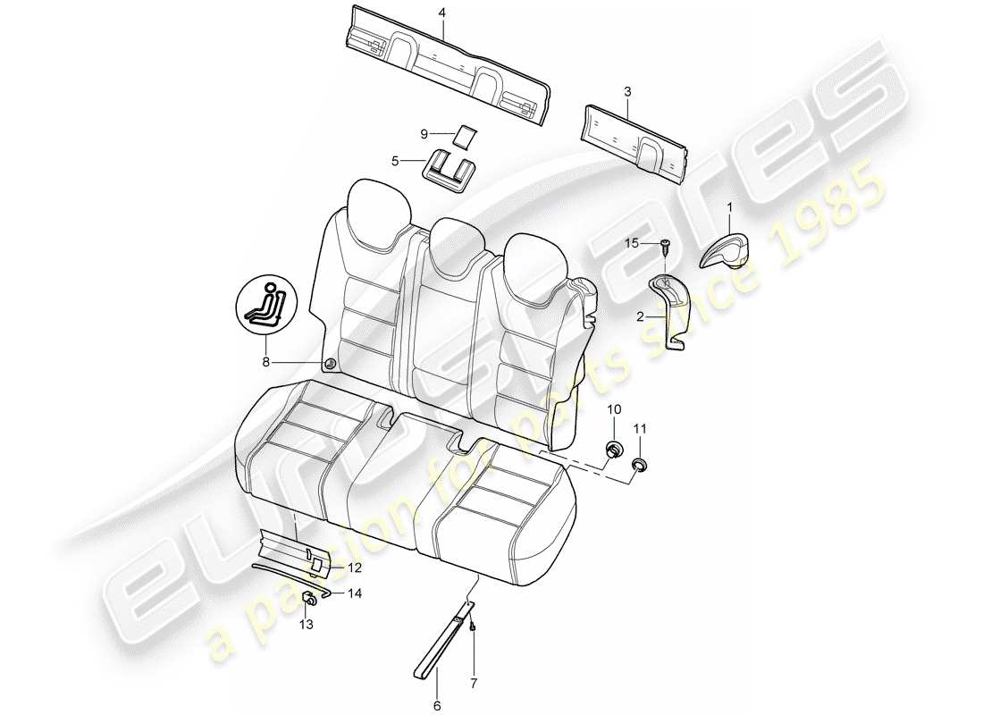 a part diagram from the porsche cayenne parts catalogue