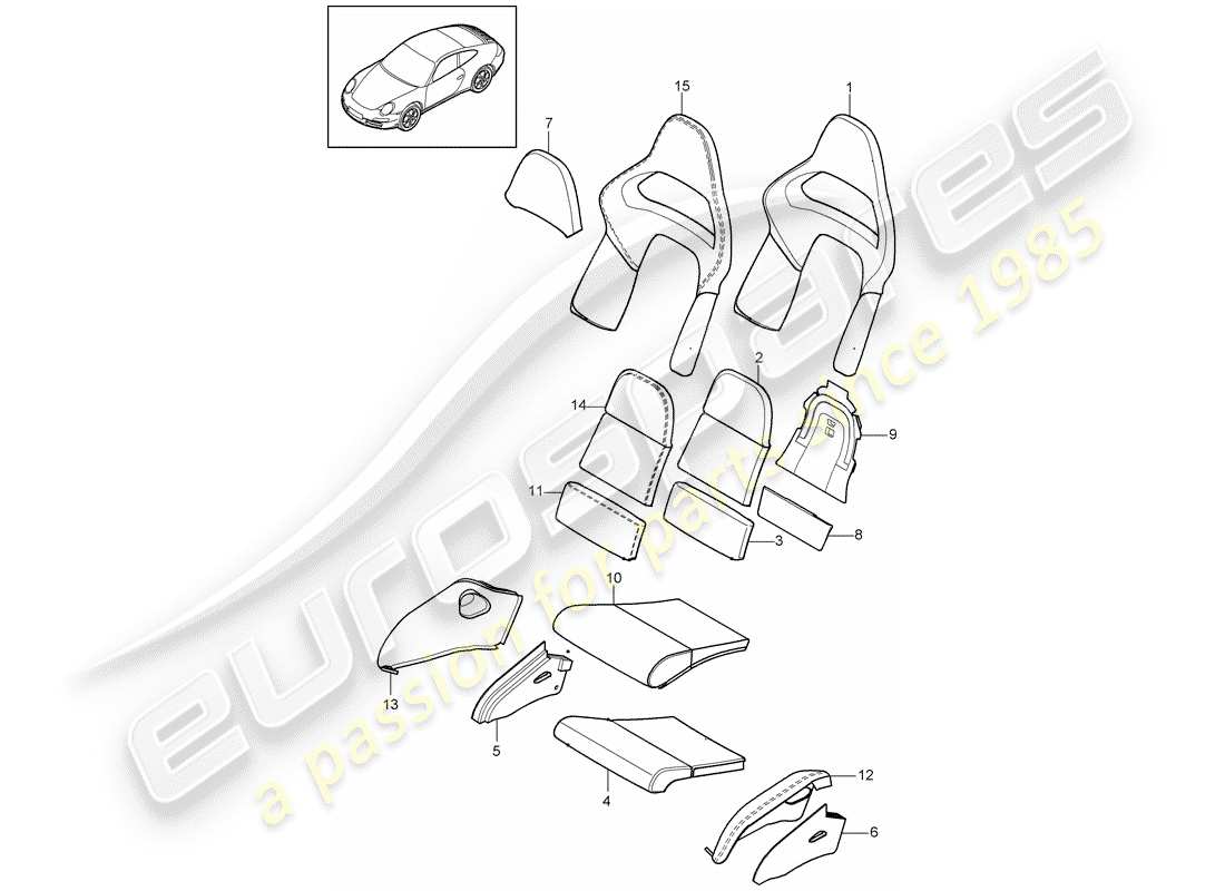 a part diagram from the porsche 997 parts catalogue