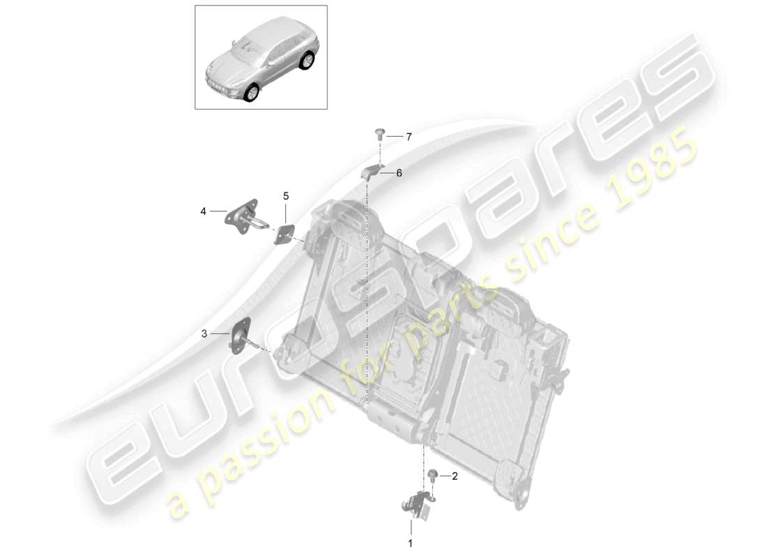 VIEW PARTS DIAGRAMS FROM THE PORSCHE MACAN PARTS CATALOGUE a part diagram from the porsche macan parts catalogue