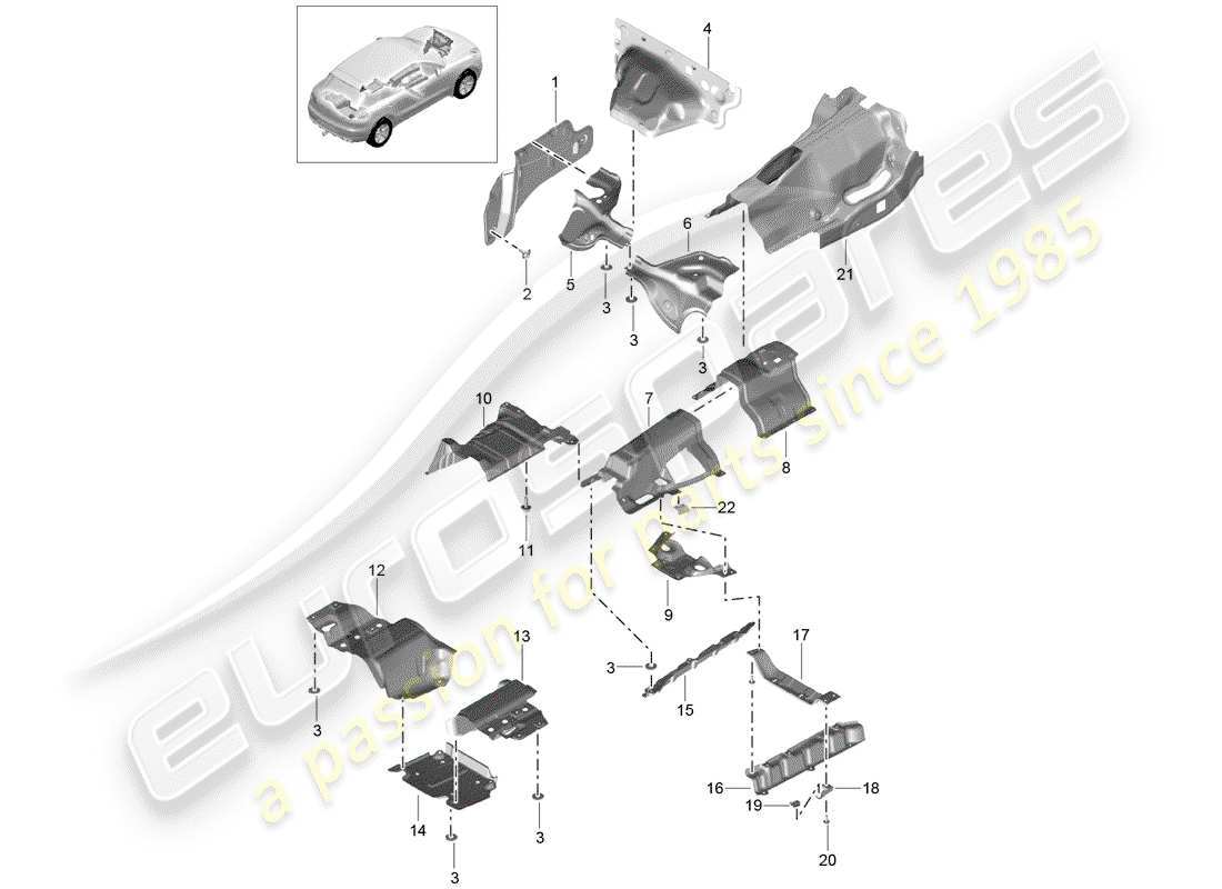 a part diagram from the porsche 2016 (macan) parts catalogue