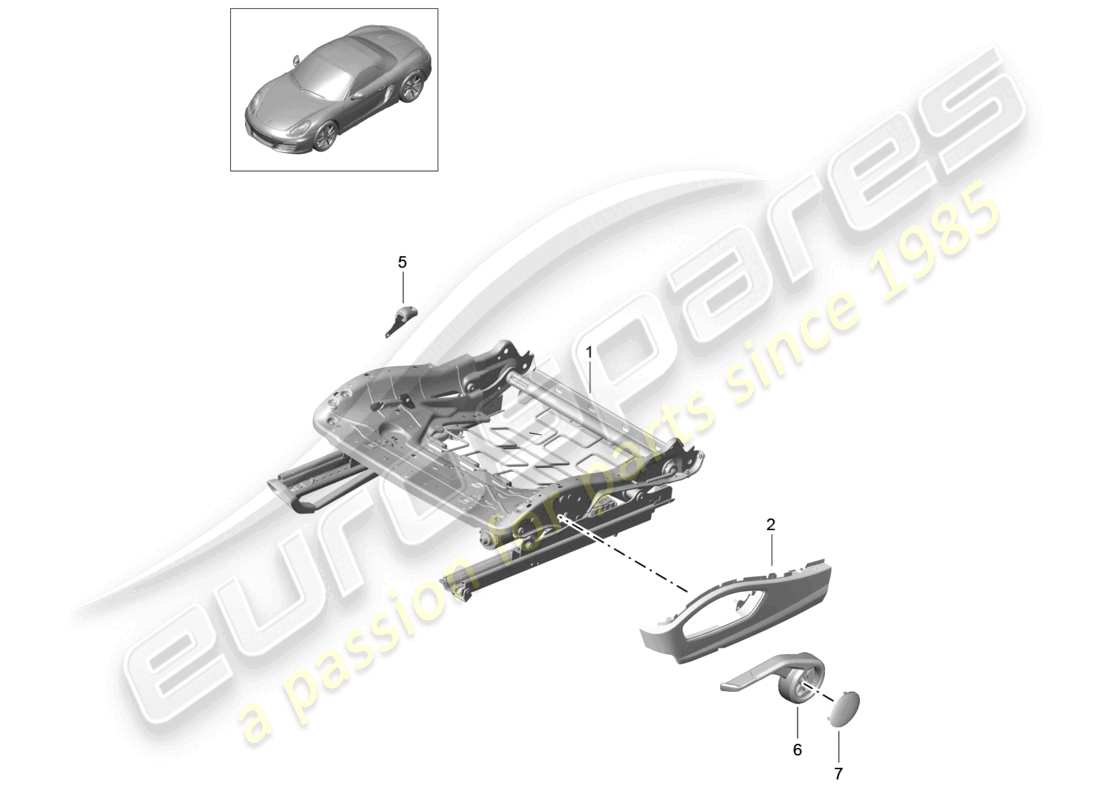 a part diagram from the porsche boxster parts catalogue