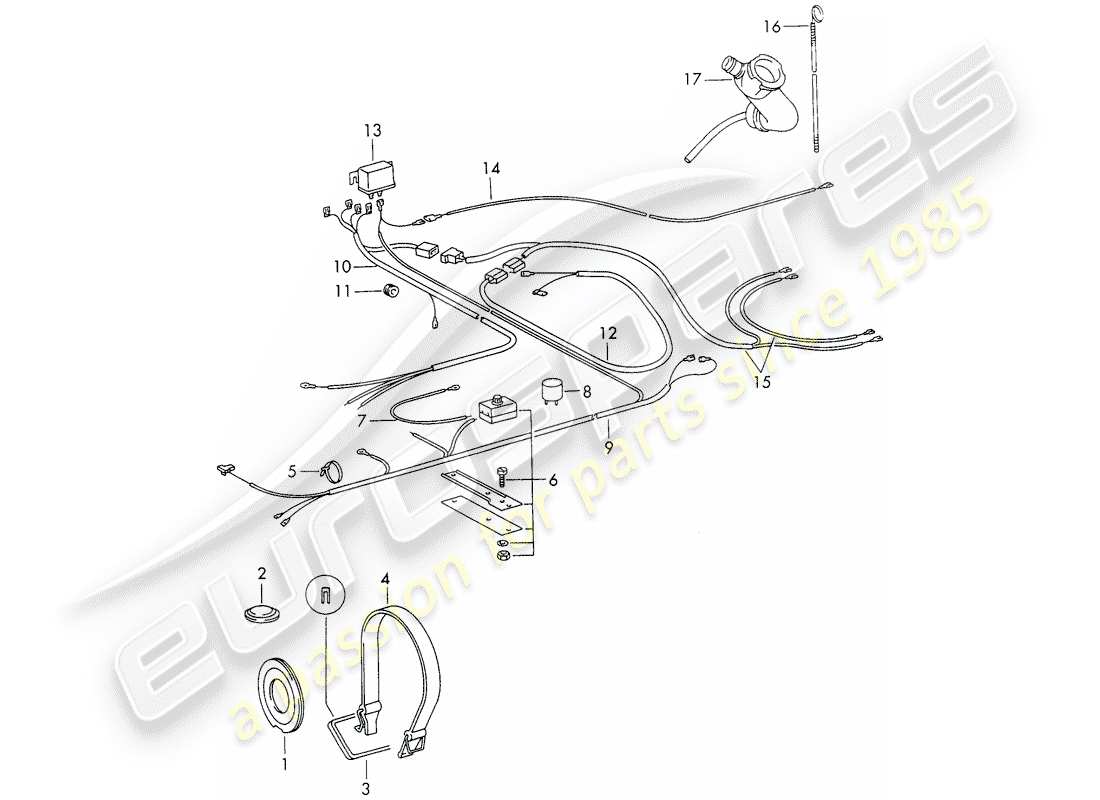 a part diagram from the porsche 911 parts catalogue