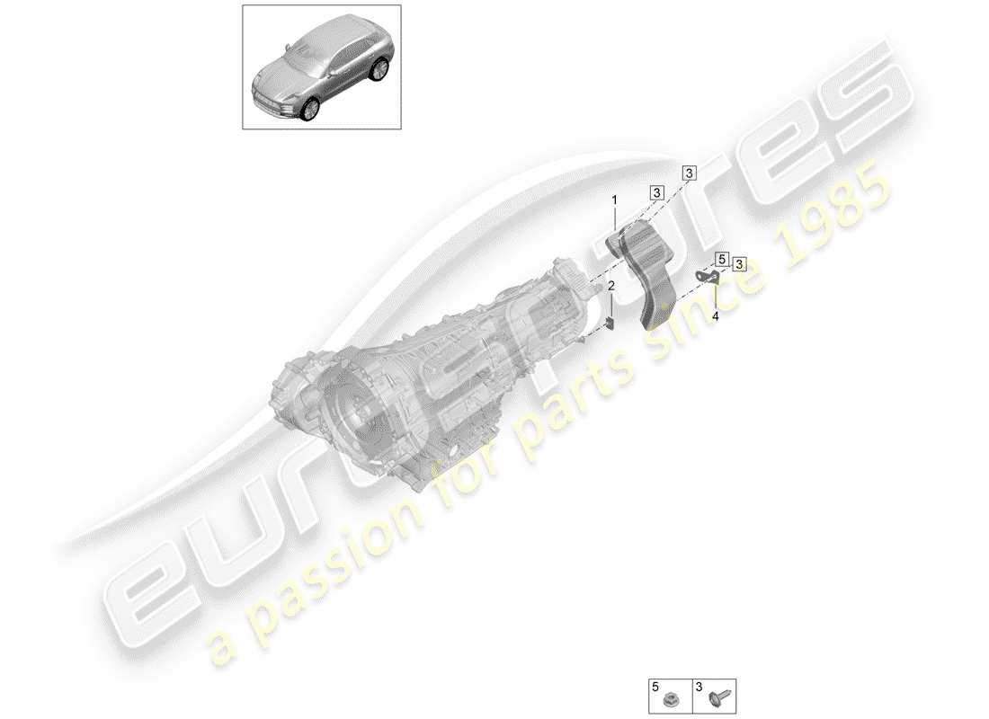 a part diagram from the porsche 2019 (macan) parts catalogue