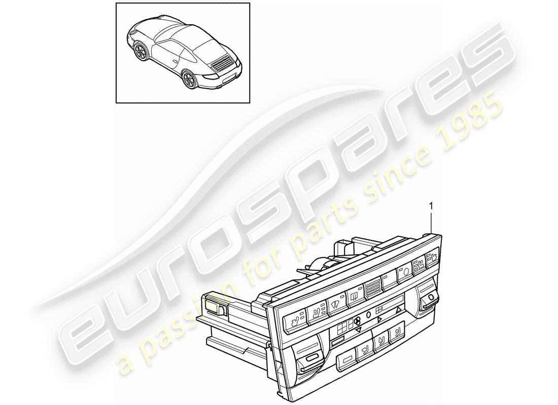 porsche 2010 (997-2) control switch parts diagram