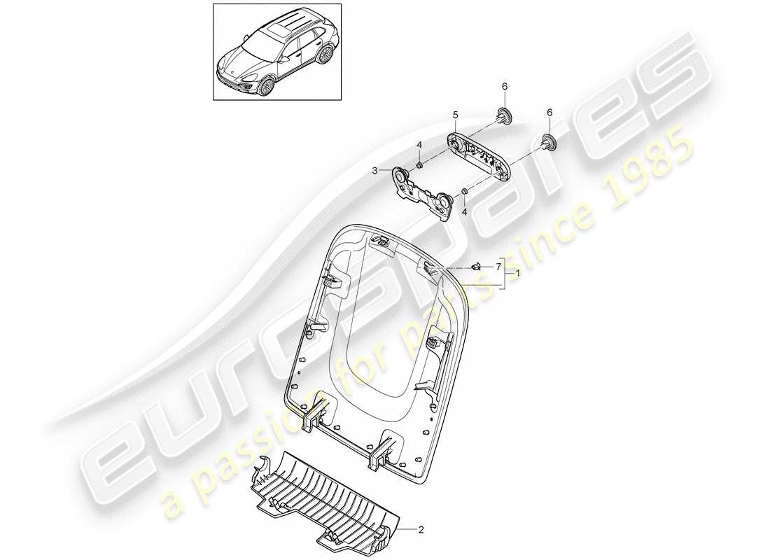 porsche 2014 (cayenne e2 92a) cover part diagram