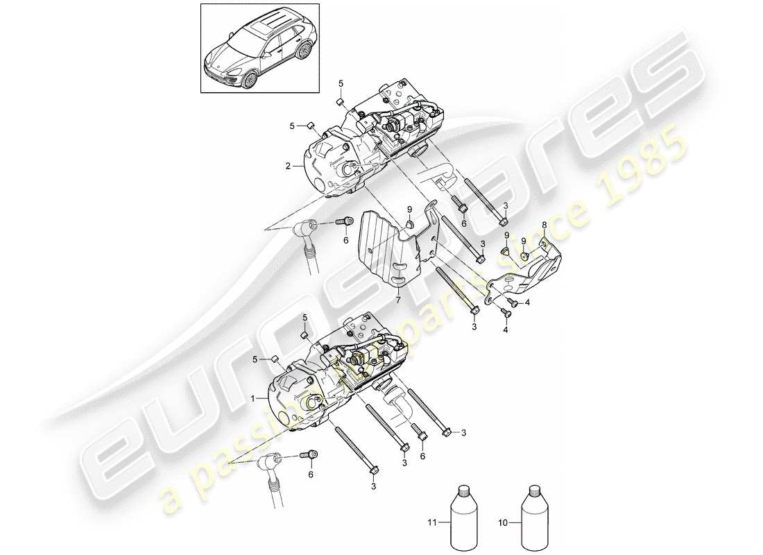 porsche 2017 (cayenne e2 92a) compressor part diagram