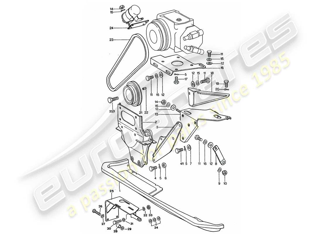 porsche 1975 (911 turbo) air conditioner part diagram
