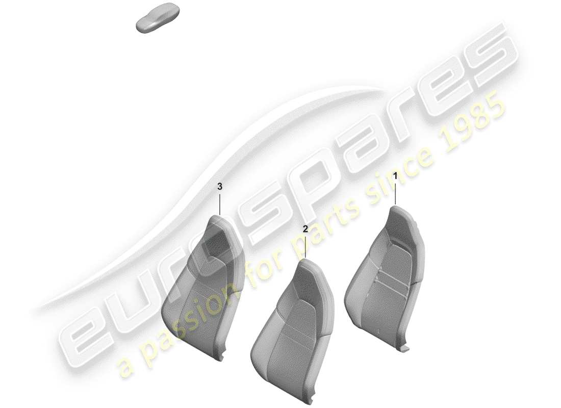 porsche 2019 (992-1) foam part parts diagram