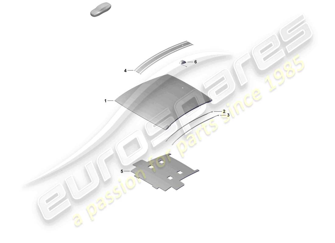 porsche 2019 (992-1) roof 911 dakar parts diagram
