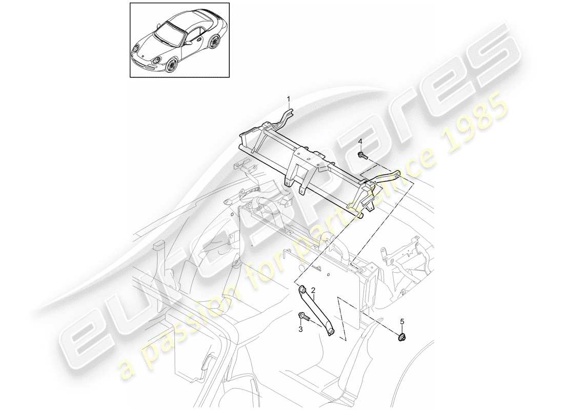 porsche 2010 (997-2) frame part diagram