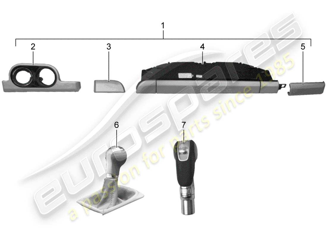 porsche 2018 (tequipment 98x/99x) installation kit part diagram