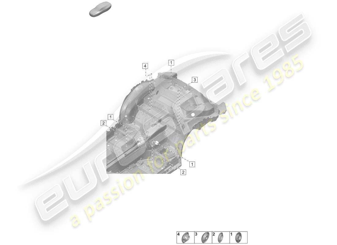 porsche 2020 (992-1) plugs for body parts diagram