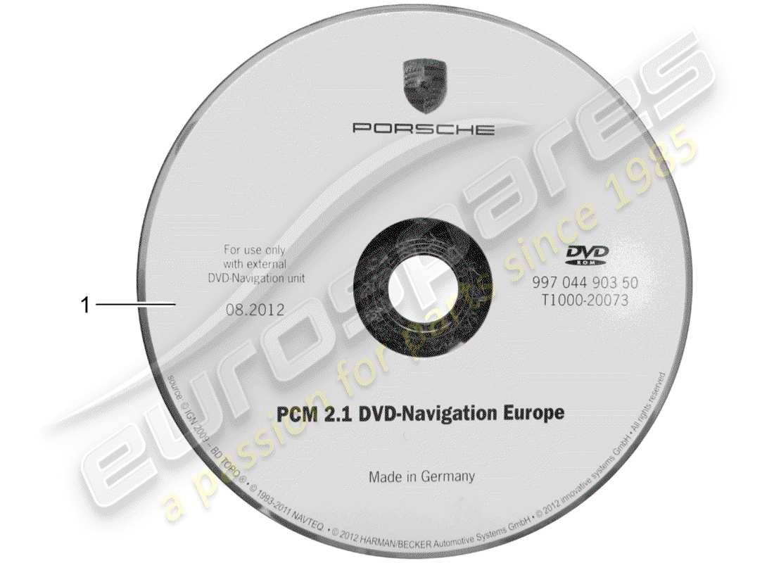 porsche 2009 (tequipment) navigation parts diagram
