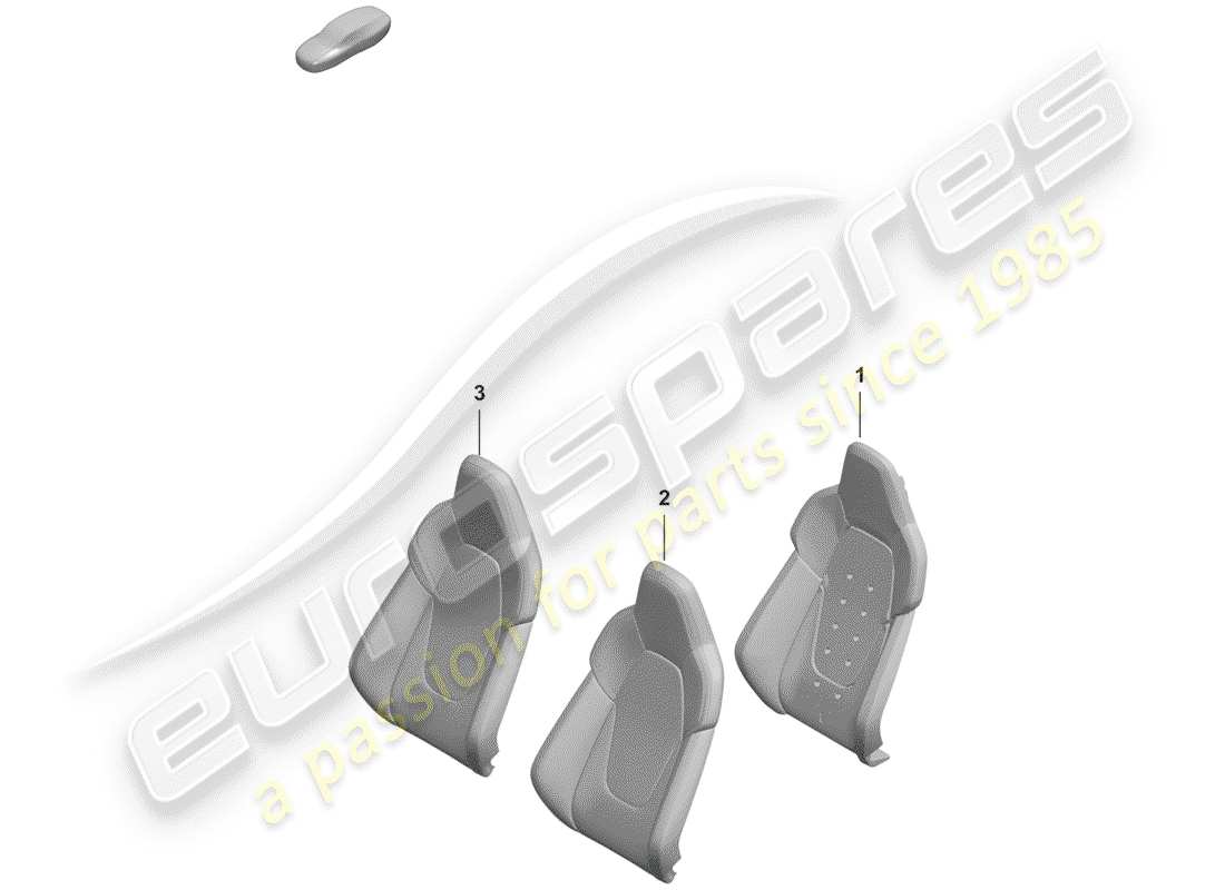porsche 2019 (992-1) foam part parts diagram