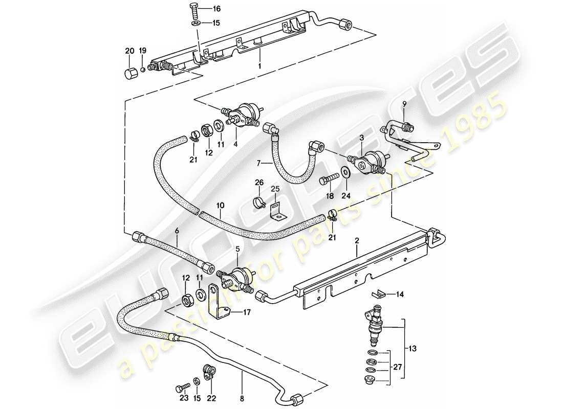 porsche 1986 (928) lh-jetronic - 3 - d - mj 1985>> part diagram
