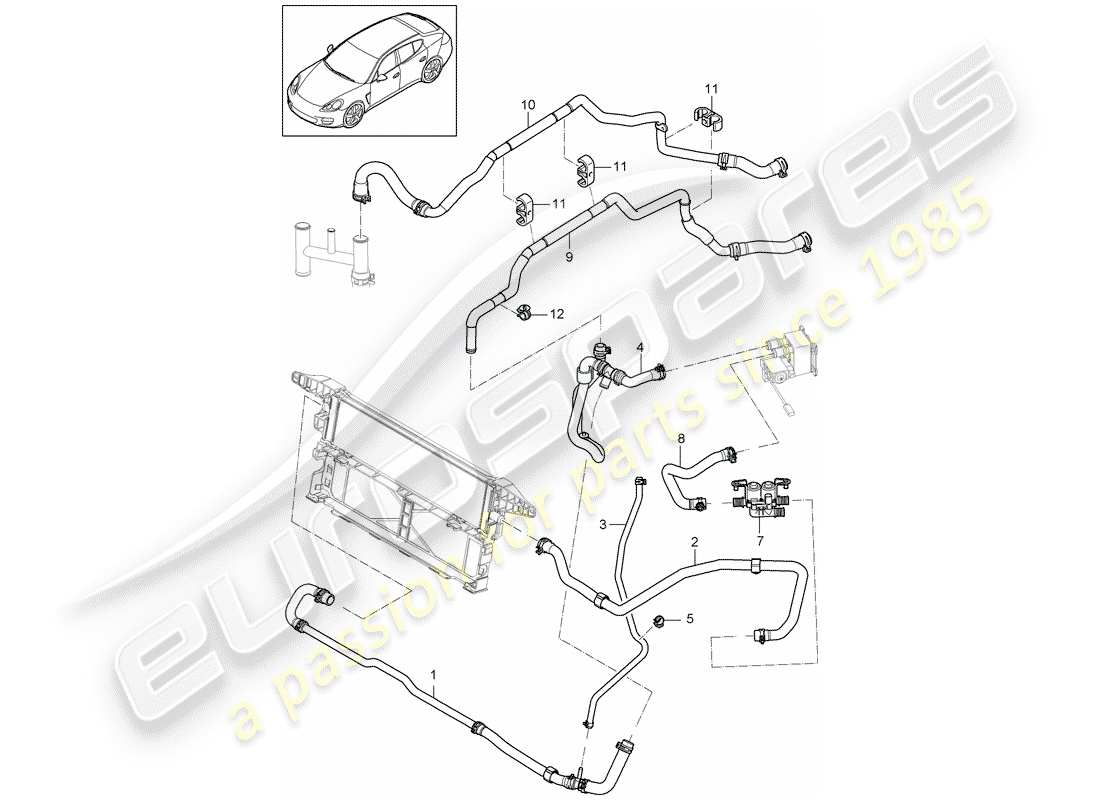 porsche panamera 970 (2015) hybrid parts diagram
