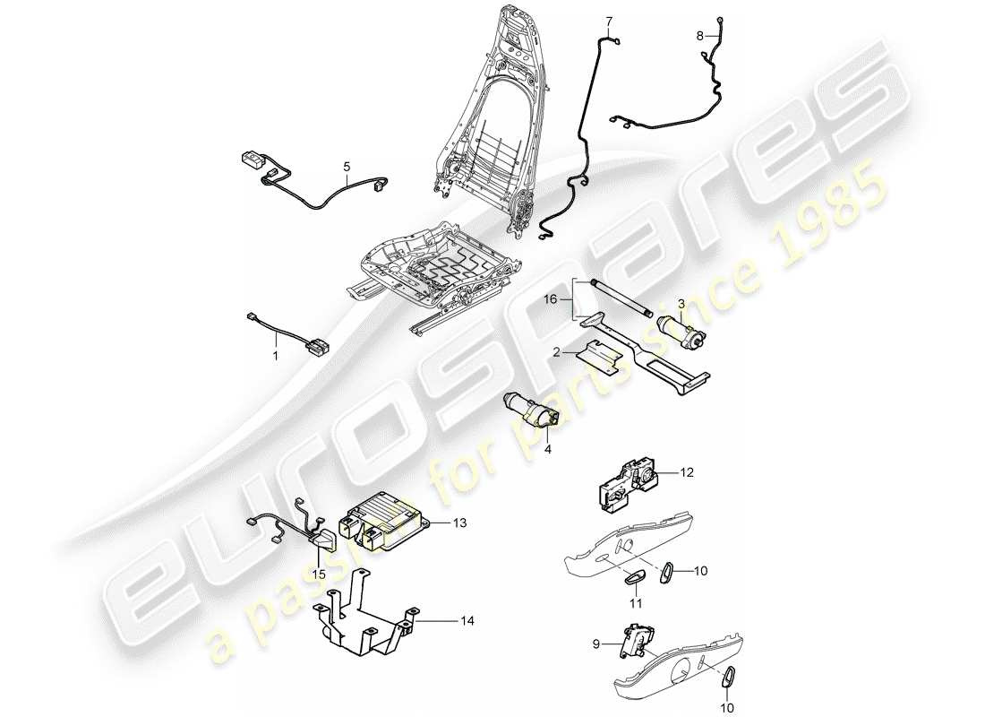 porsche 2009 997-2 turbo / gt2 wiring harnesses part diagram