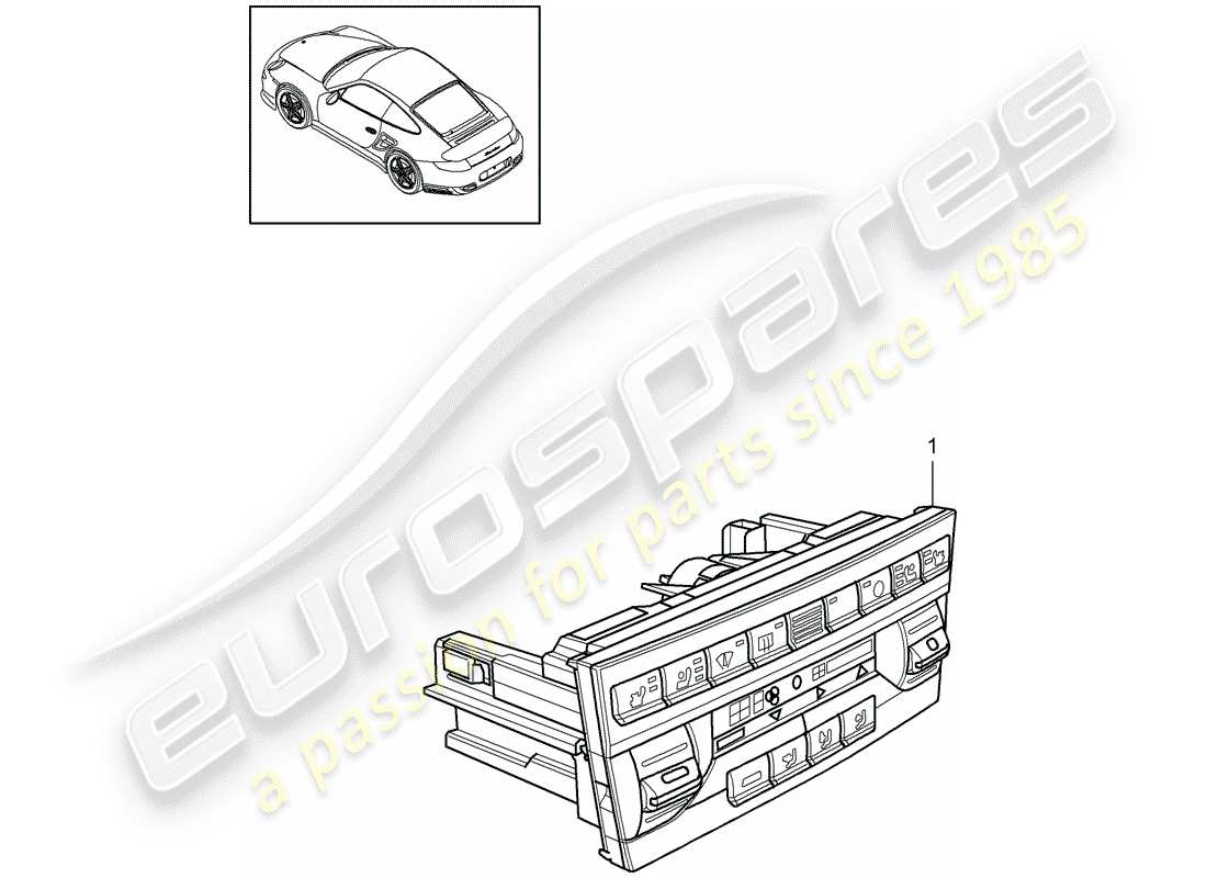 porsche 2013 (997-2 turbo / gt2 rs) control switch parts diagram