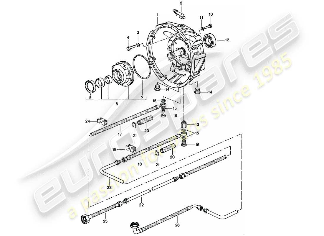 porsche 1984 (928) automatic transmission - transmission case - 1 - d - mj 1983>> - mj 1983 part diagram