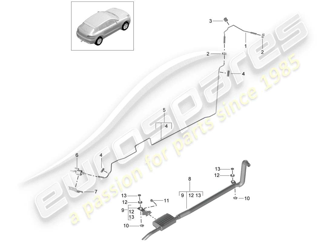porsche 2017 (macan) additional heater parts diagram