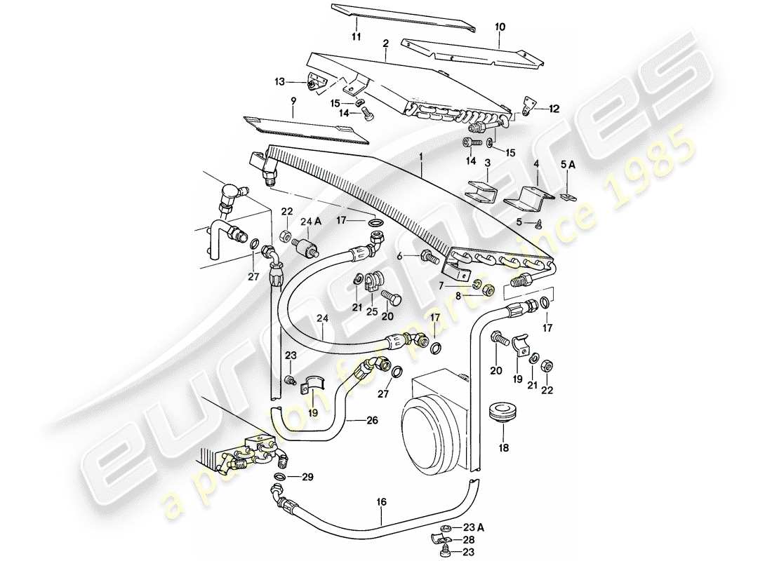 porsche 1987 (911) capacitor - lines - accessories and others part diagram