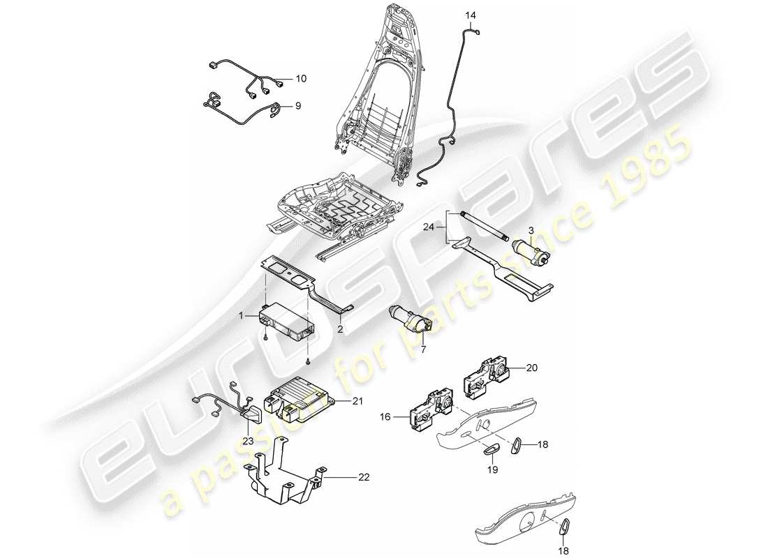porsche 2008 (997-1 turbo / gt2) wiring harnesses parts diagram