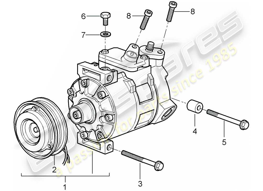 porsche 2009 997-2 turbo / gt2 compressor part diagram