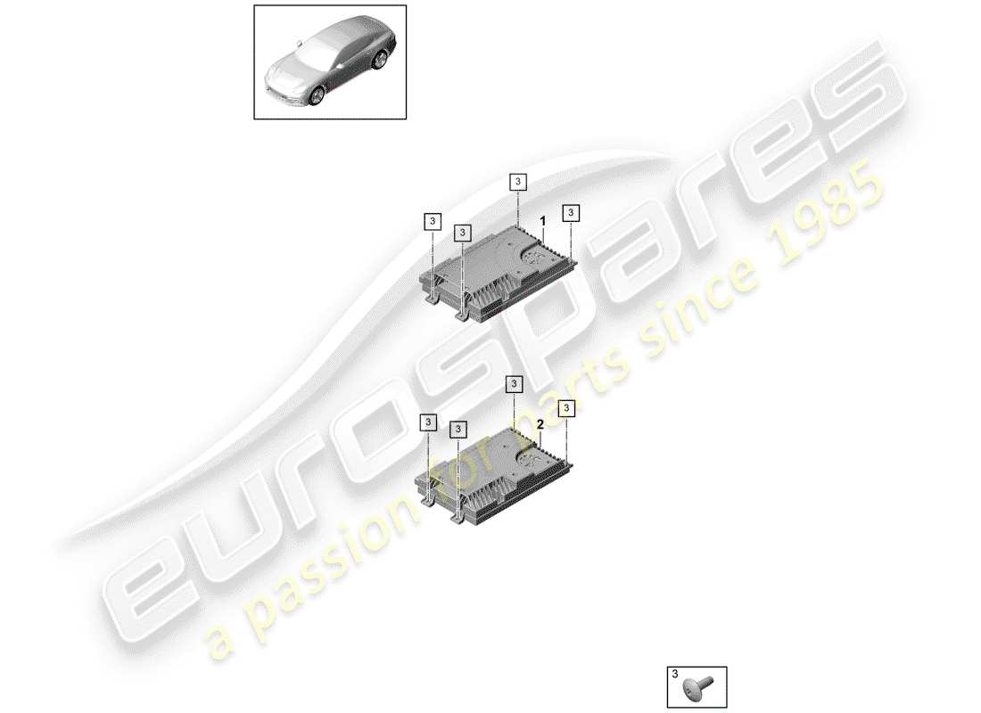 porsche 2017 (panamera 971-1) amplifier part diagram