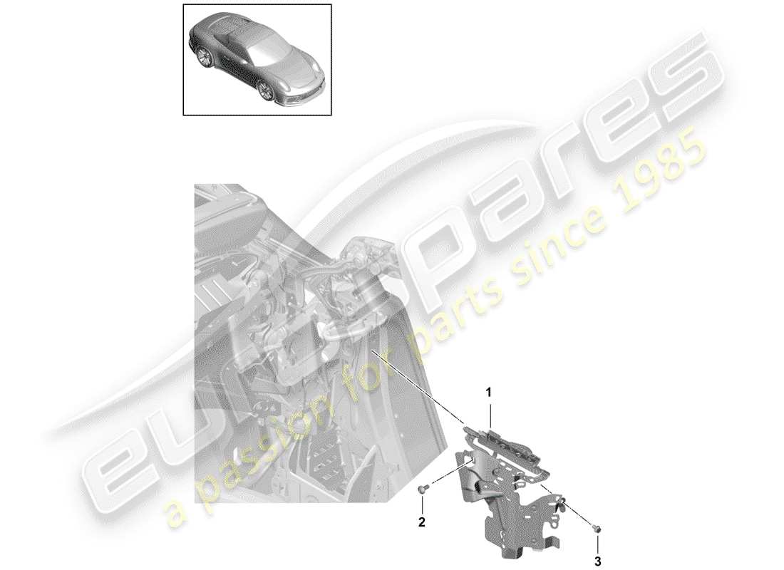 porsche 991r/gt3/rs (2020) flap parts diagram