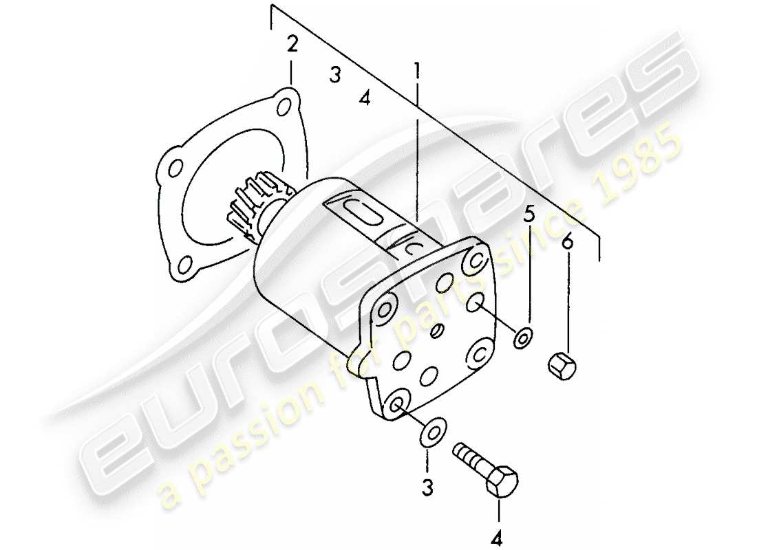 porsche 1952 (356/356a) oil pump parts diagram