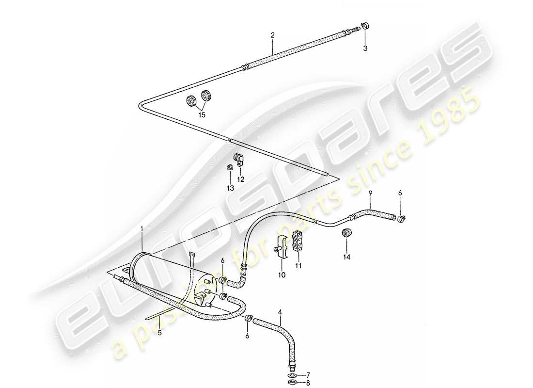porsche 1987 (959) evaporative emission canister part diagram