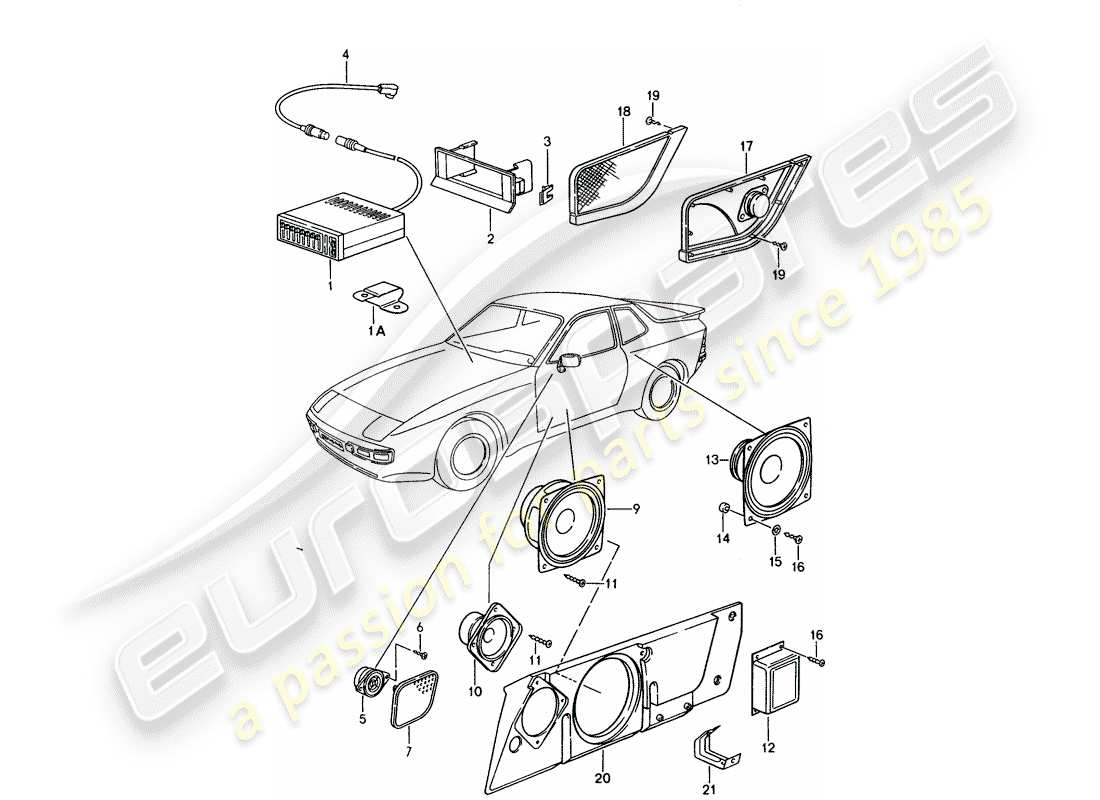 porsche 1986 (944) for - soundsystem parts diagram